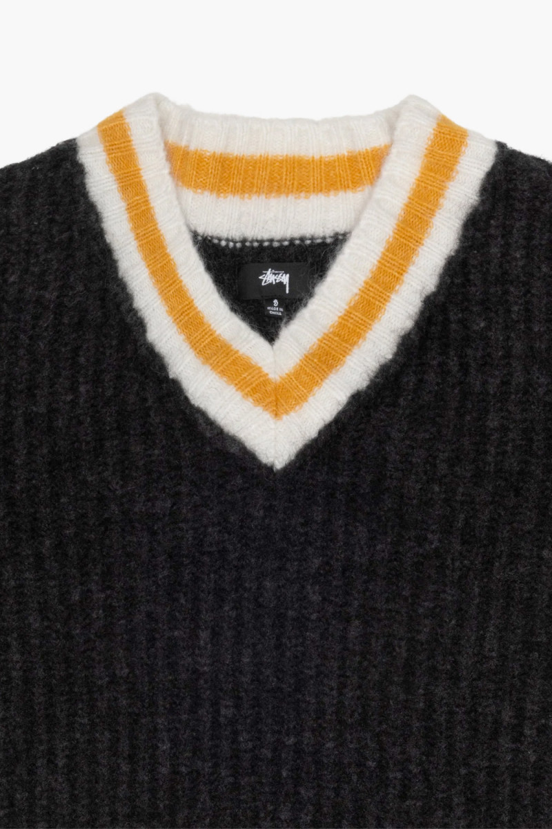 Mohair tennis sweater Charcoal
