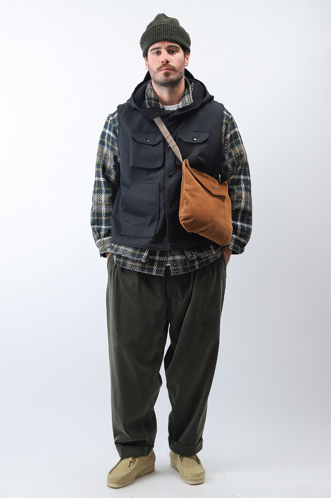 Engineered garments Field vest pc poplin Black - GRADUATE STORE