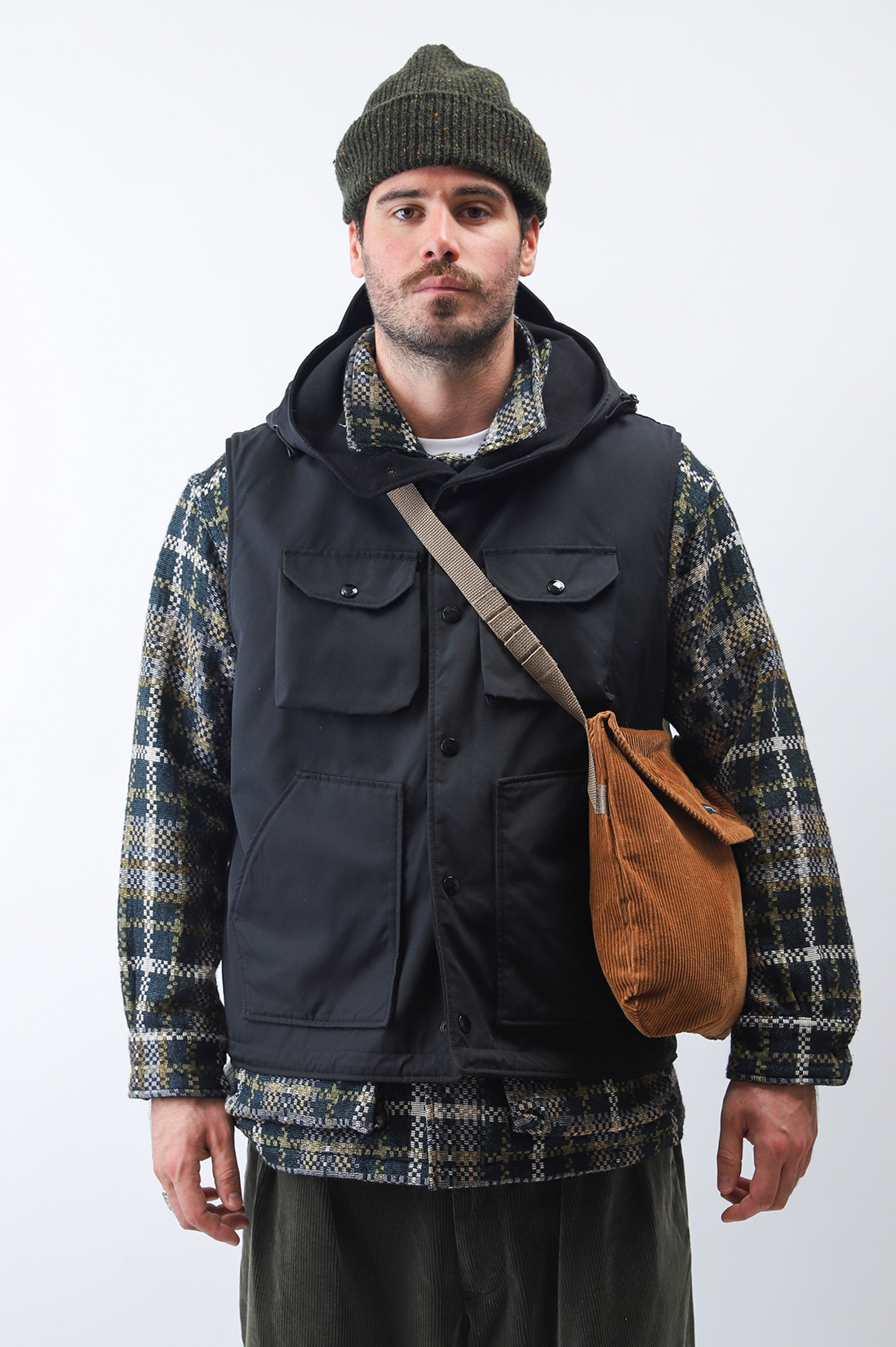 Engineered garments Field vest pc poplin Black - GRADUATE STORE