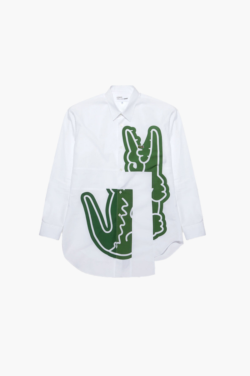 Lacoste mens print shirt White/green