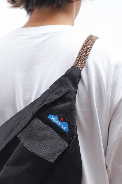 Kavu Mini rope sling bag Jet black - GRADUATE STORE