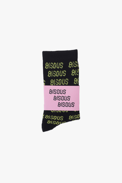 Bisous socks all over Black