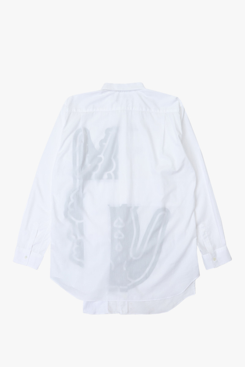 Lacoste mens print shirt White/green