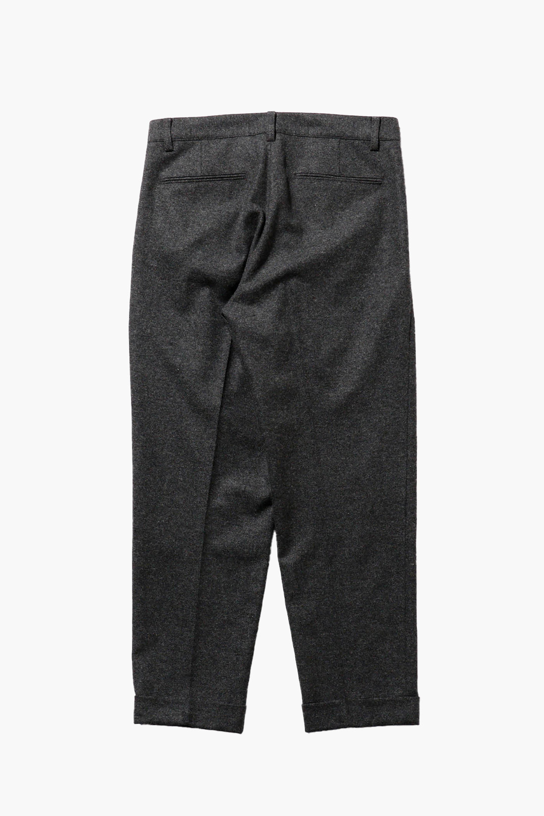 BEAMS PLUS / 1 Pleat Wool/Cashmere Trousers Charcoal Grey