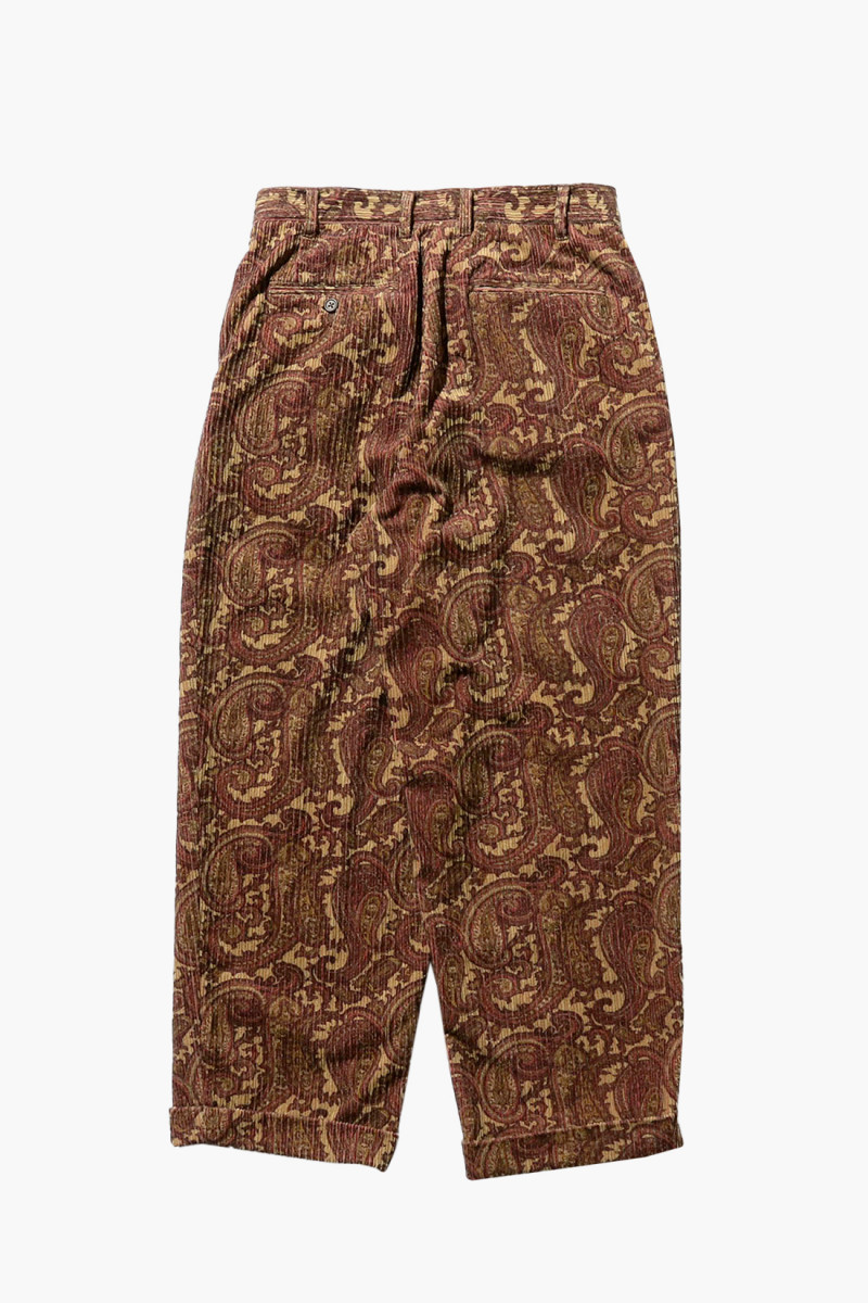 2 pleats trousers corduroy Print burgundy 39
