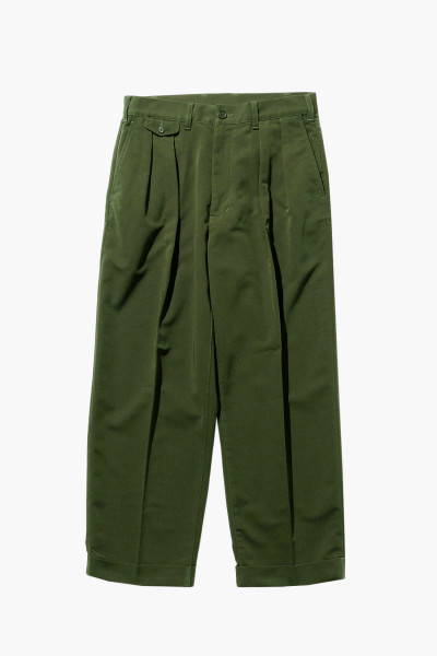Beams plus 2 pleats trousers pe twill Green 65 - GRADUATE STORE