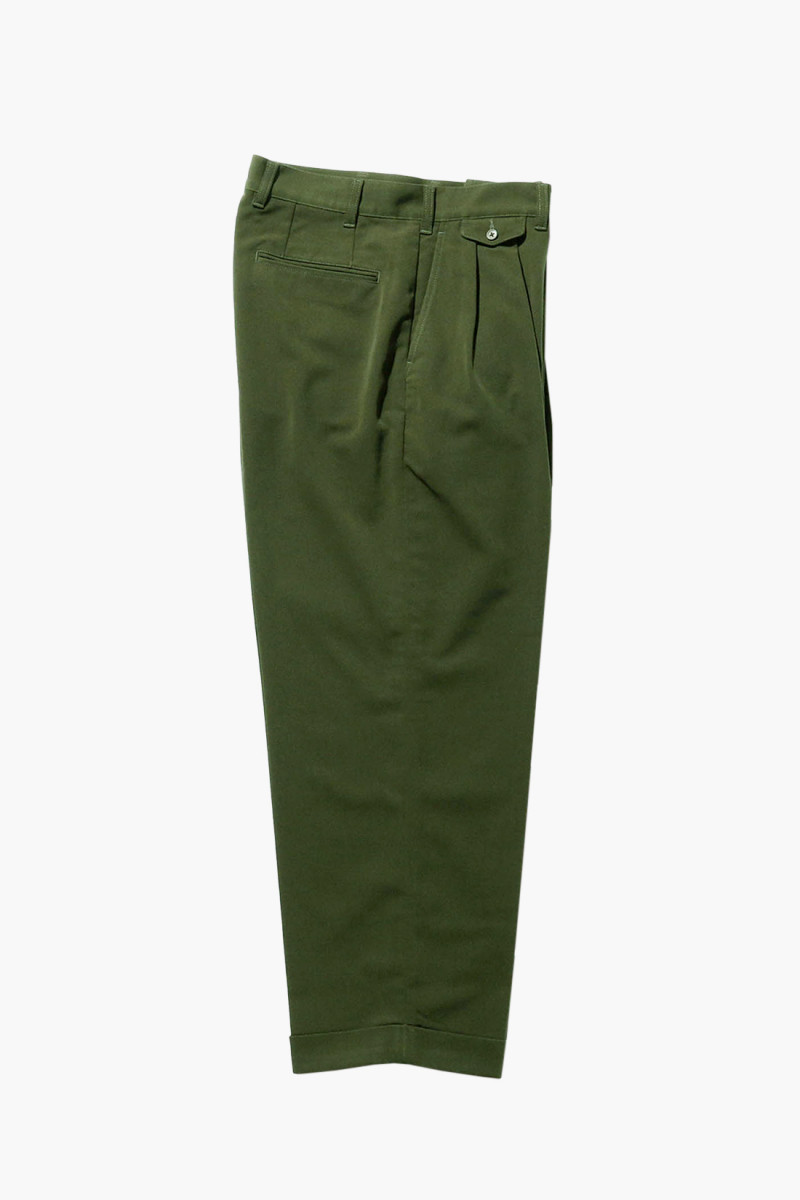 2 pleats trousers pe twill Green 65