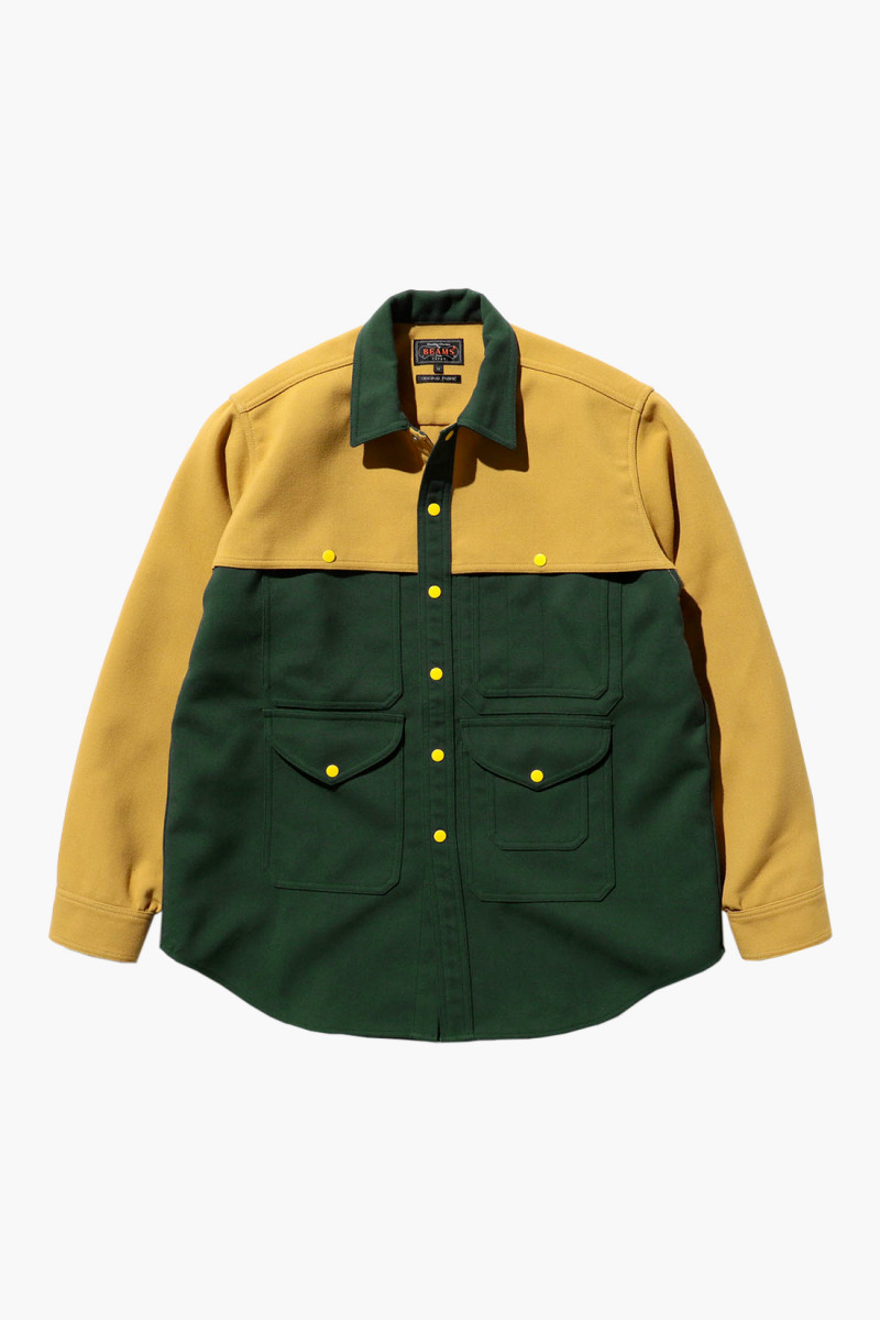 Adventure shirt mecha wool Green mustard