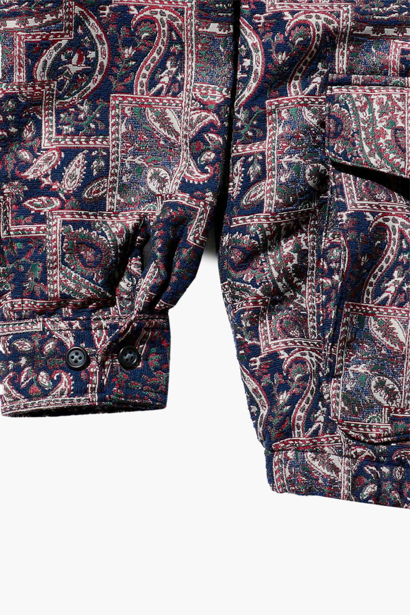 Zipper blouson patchwork like Jacquard batik 90