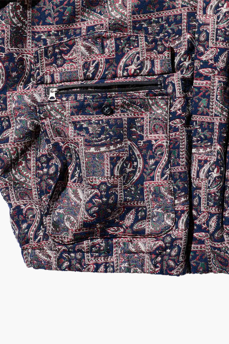 Zipper blouson patchwork like Jacquard batik 90
