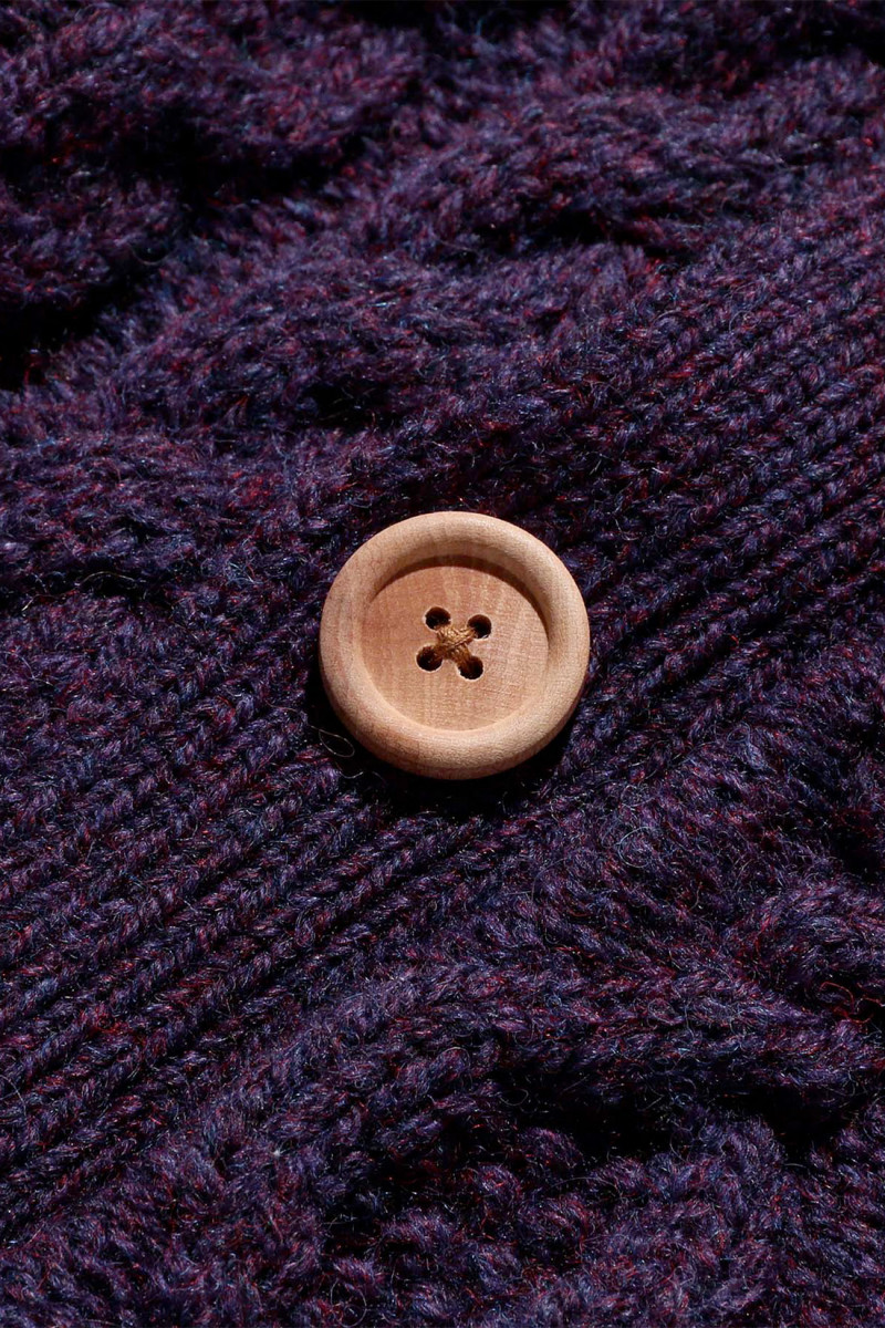 Cardigan alan patchwork Purple