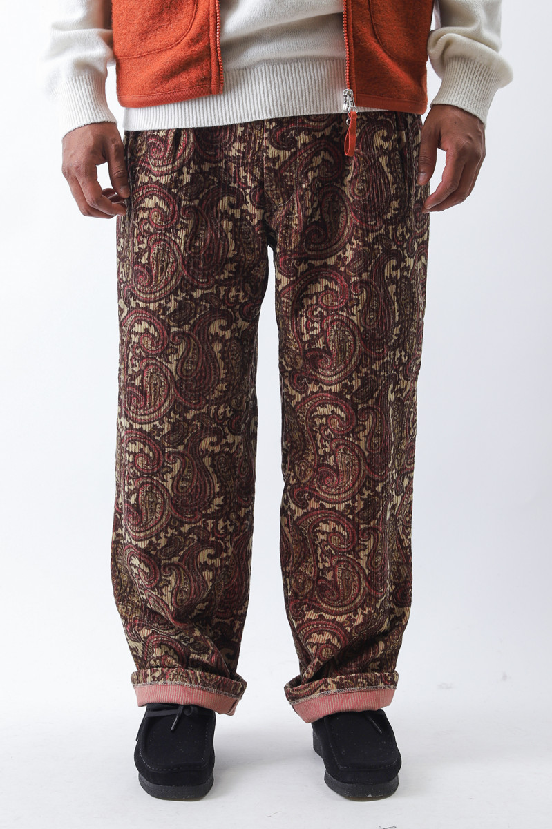 2 pleats trousers corduroy Print burgundy 39