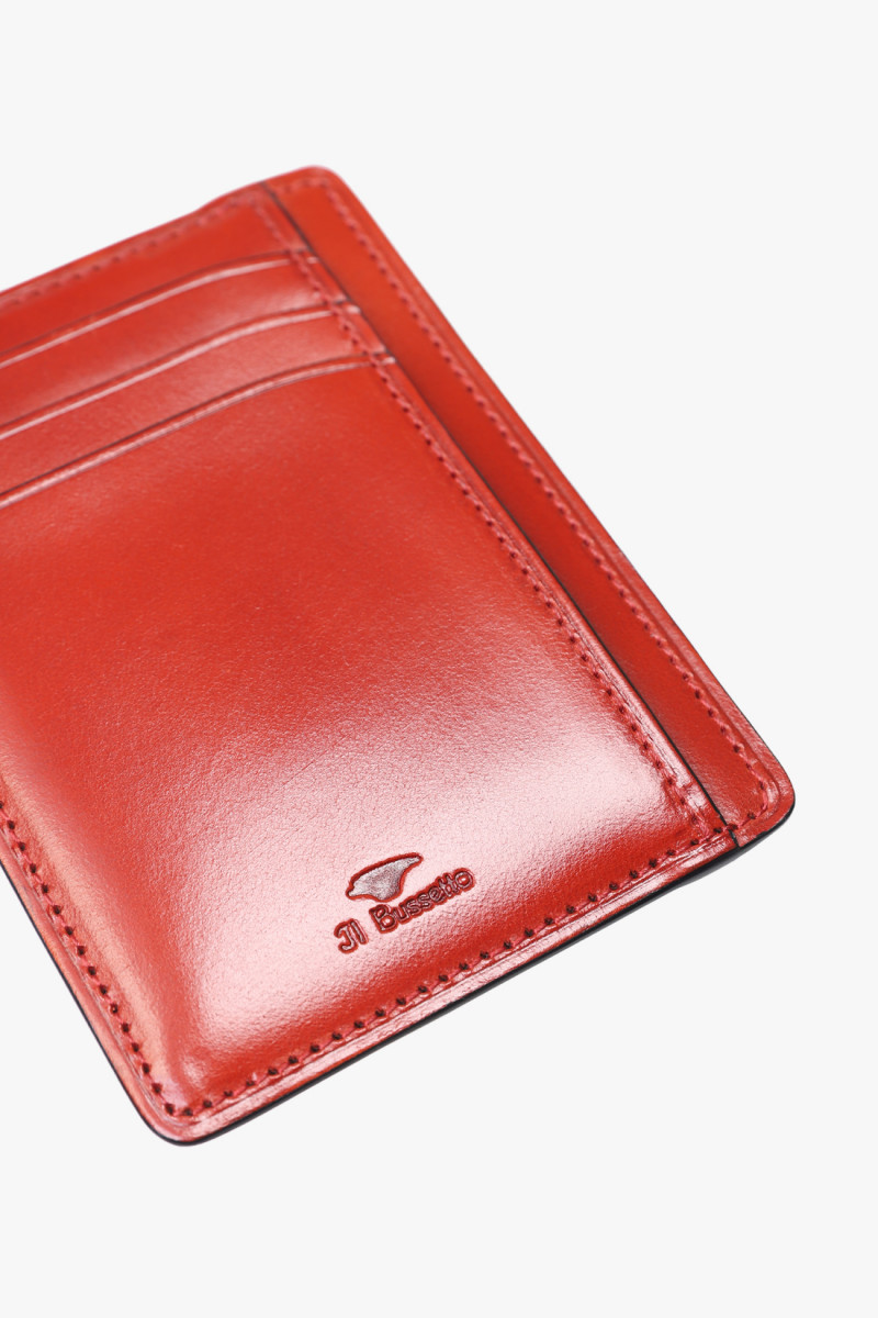 Eight pocket card case Tibetan red