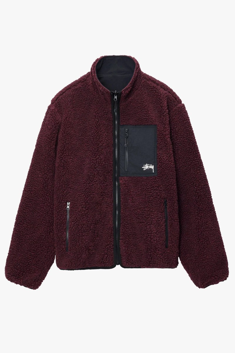 Sherpa reversible jacket Burgundy