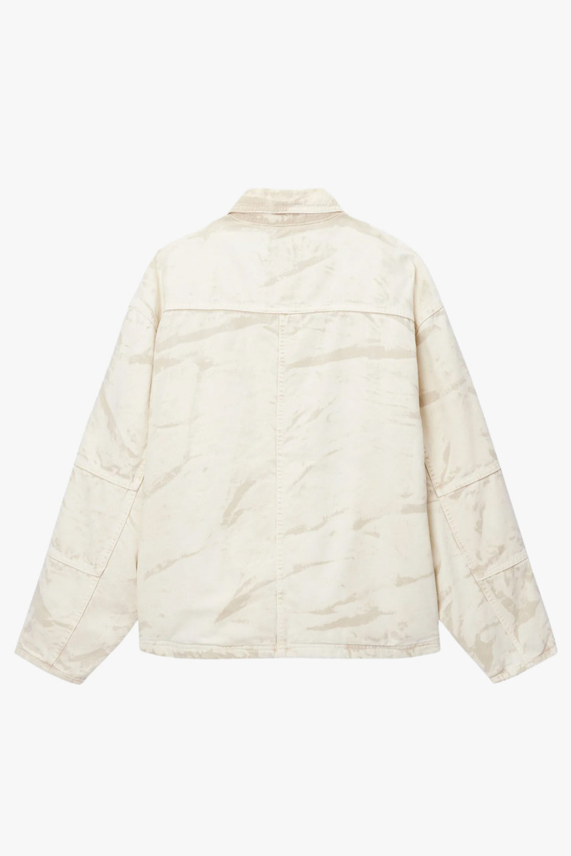 Distressed canvas shop jacket Khaki