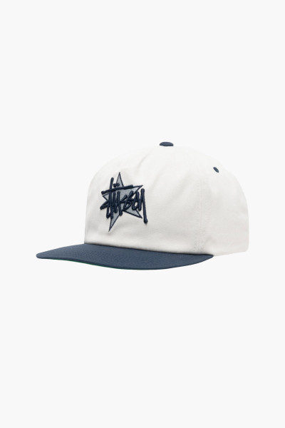 Basic star strapback cap White