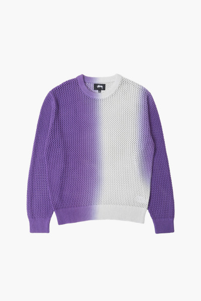 Stussy Dyed loose gauge sweater Purple - GRADUATE STORE