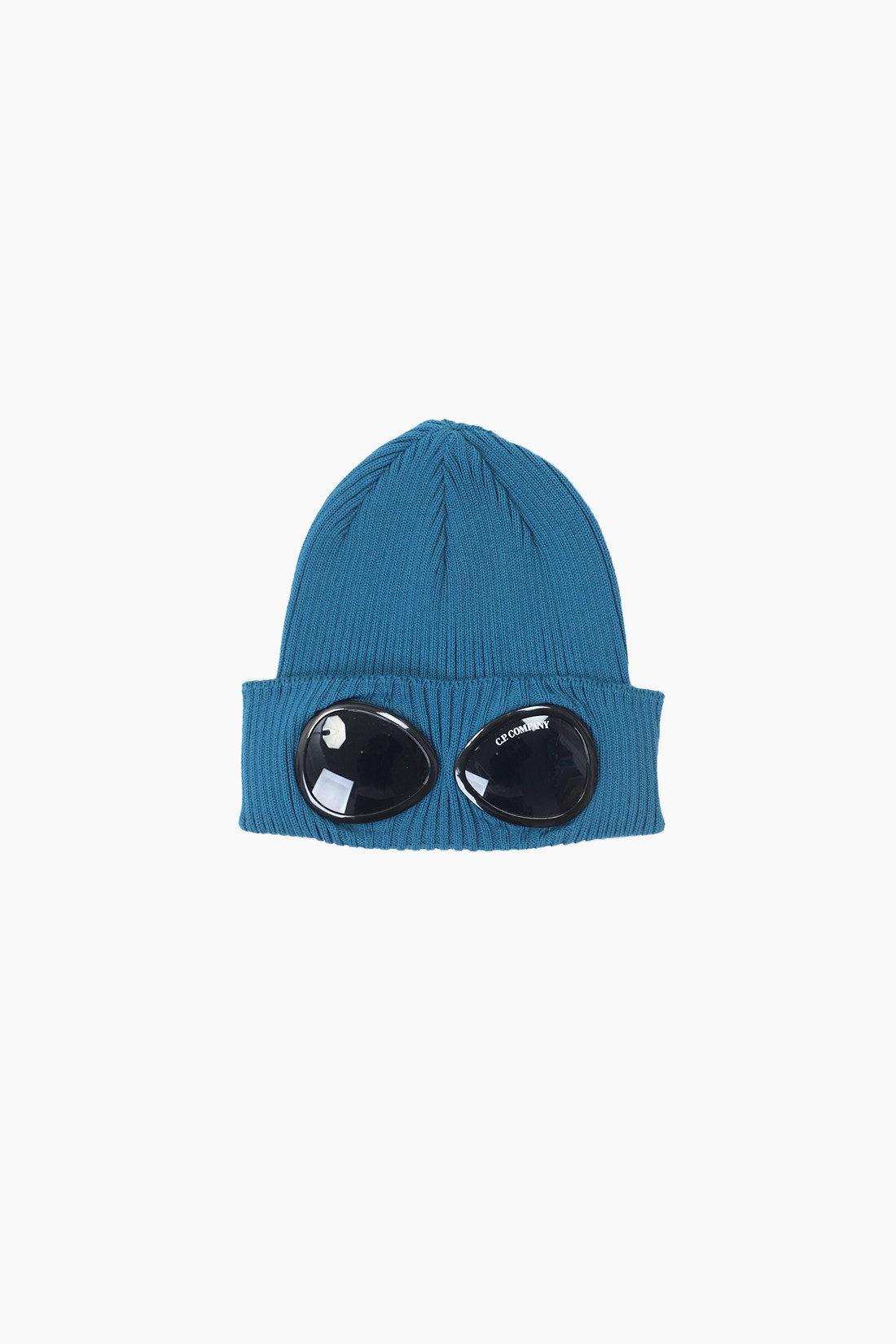 Cotton knit goggle beanie Ink blue