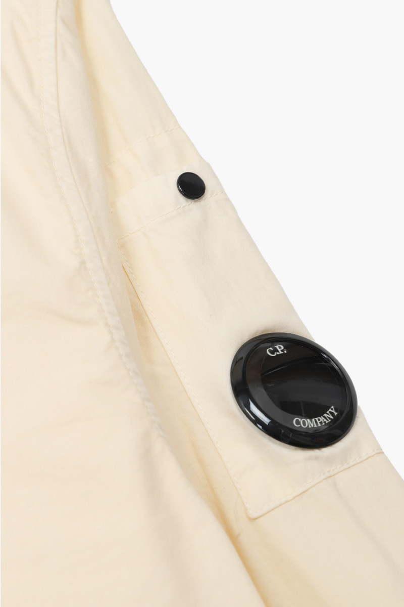 Gabardine zip overshirt Pistachio shell