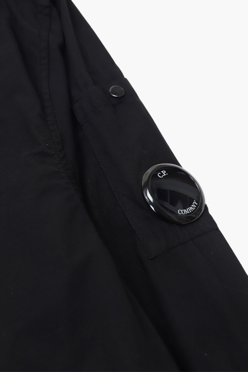 Gabardine zip overshirt Black