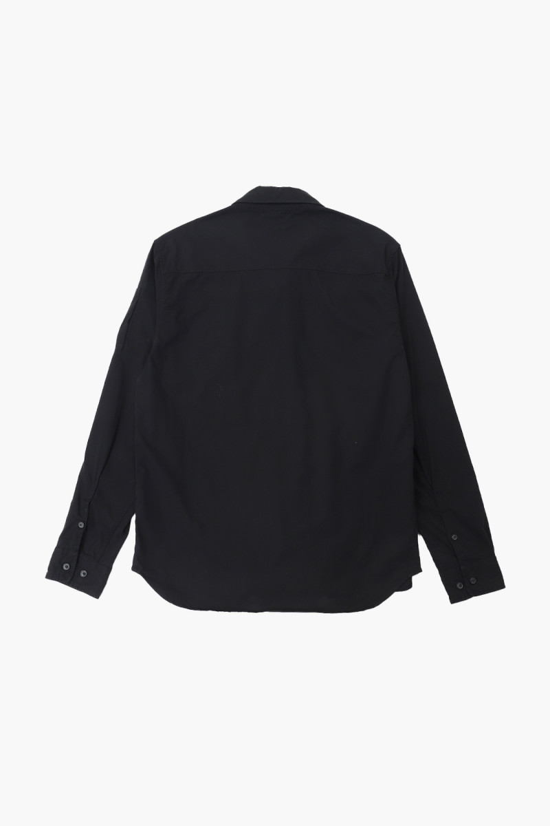 Gabardine zip overshirt Black