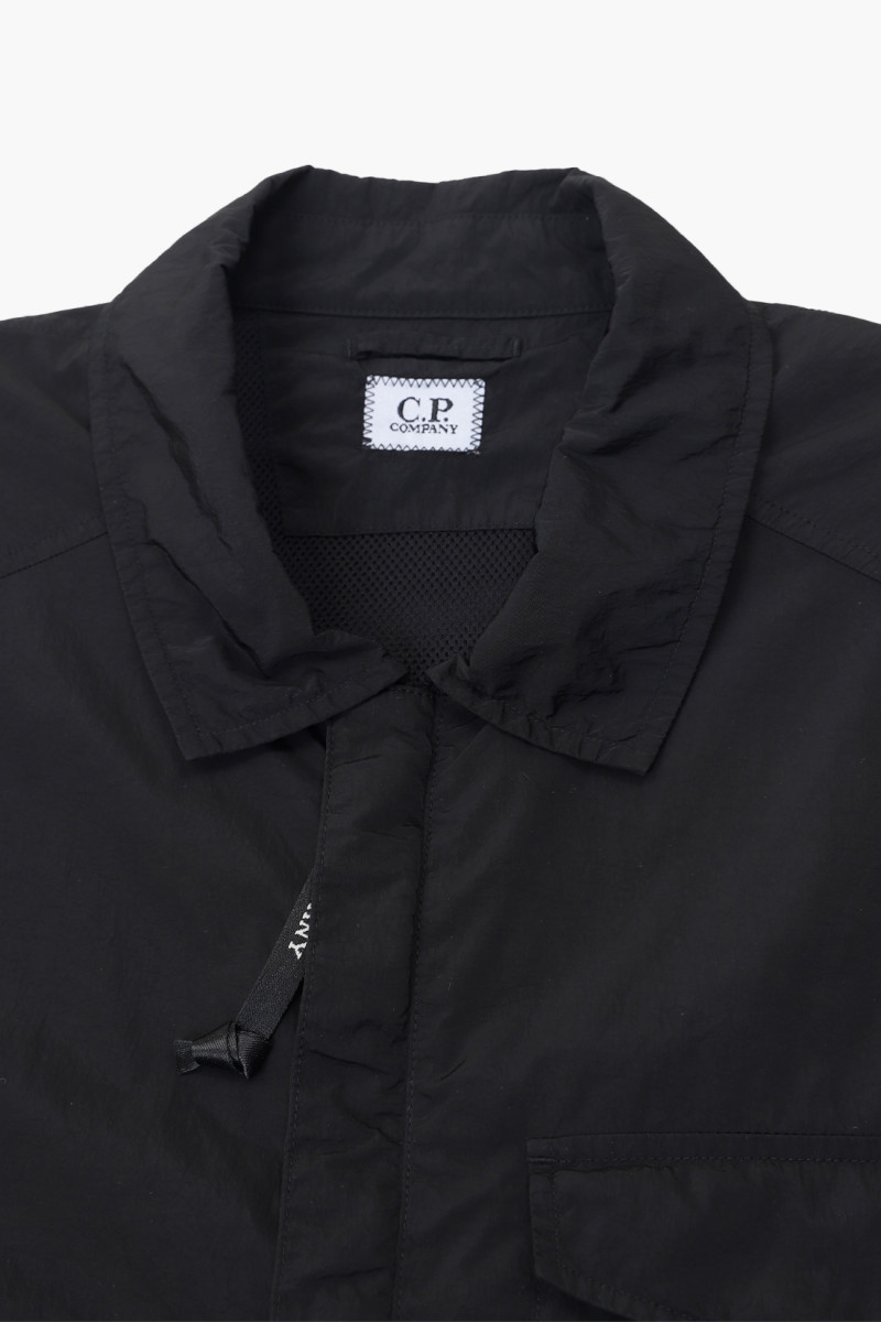 Chrome r nylon zip overshirt Black 999