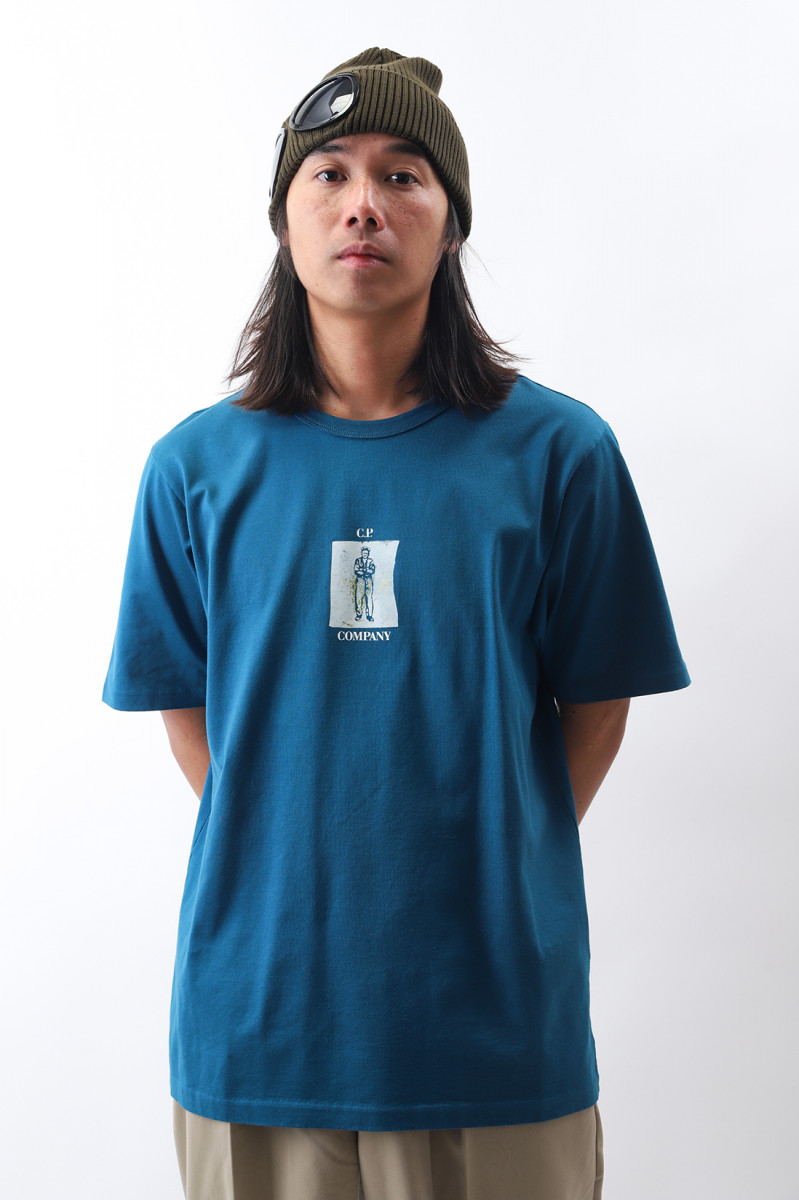 Jersey 30/2 twisted sailor tee Ink blue