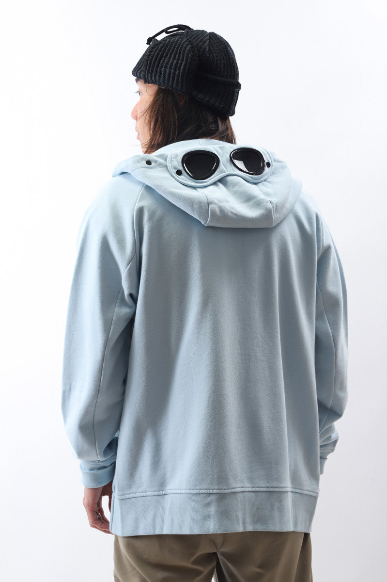 Diagonal fleece goggle hoodie Starlight blue 806