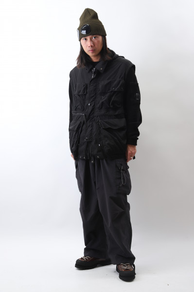 Cp company Chrome-r medium goggle jacket Black - GRADUATE STORE