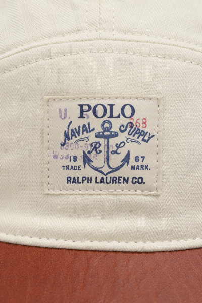 Polo ralph lauren 5 panel gear cap Full cream - GRADUATE STORE