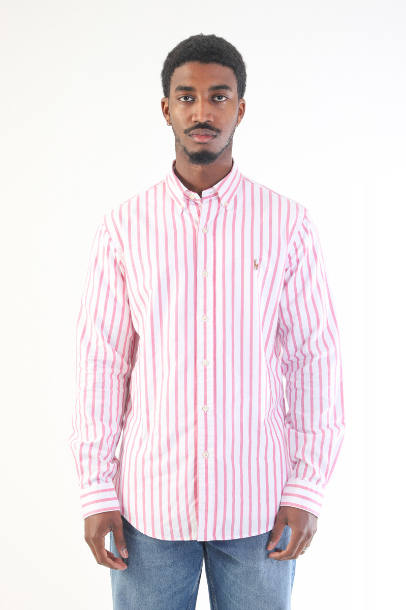 Custom fit stripe oxford shirt Pink/white