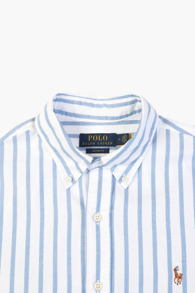 Polo ralph lauren Custom fit stripe oxford shirt White/blue - ...