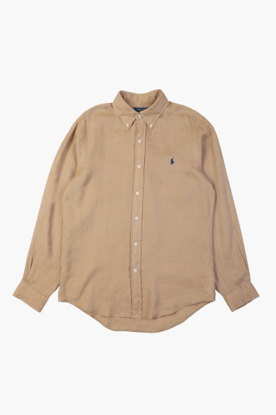 Polo ralph lauren Custom fit linen shirt Vintage khaki - GRADUATE ...