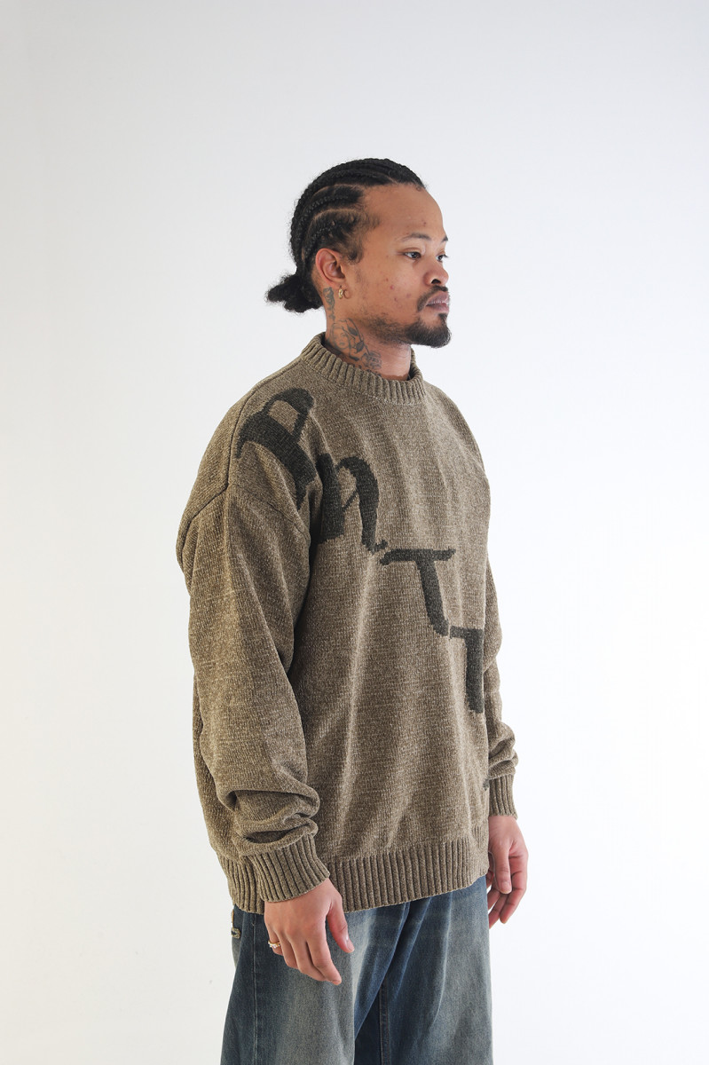 Patta chenille knitted sweater Sage