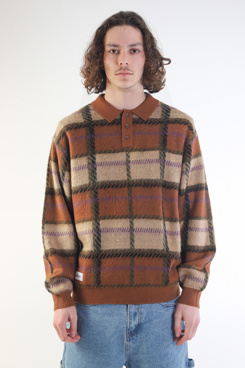 Ivy button up knit sweater Brown/tan