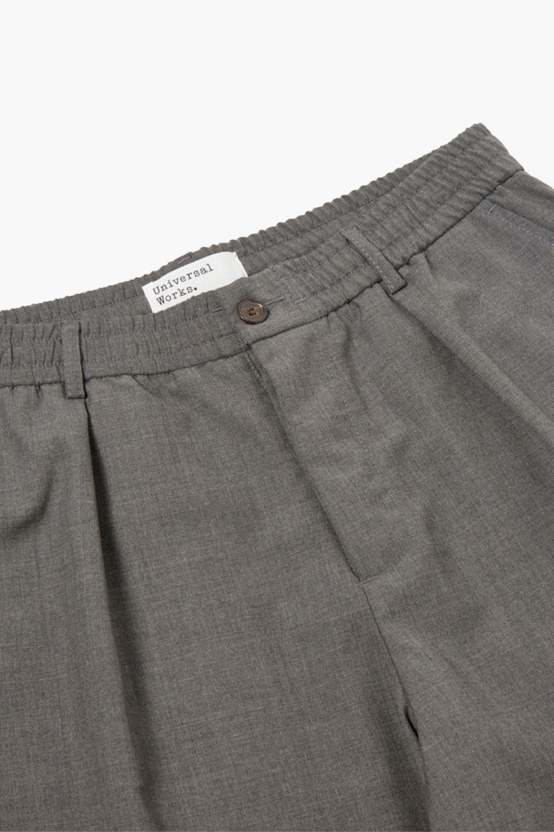 Pleated track pant tropical Grey marl