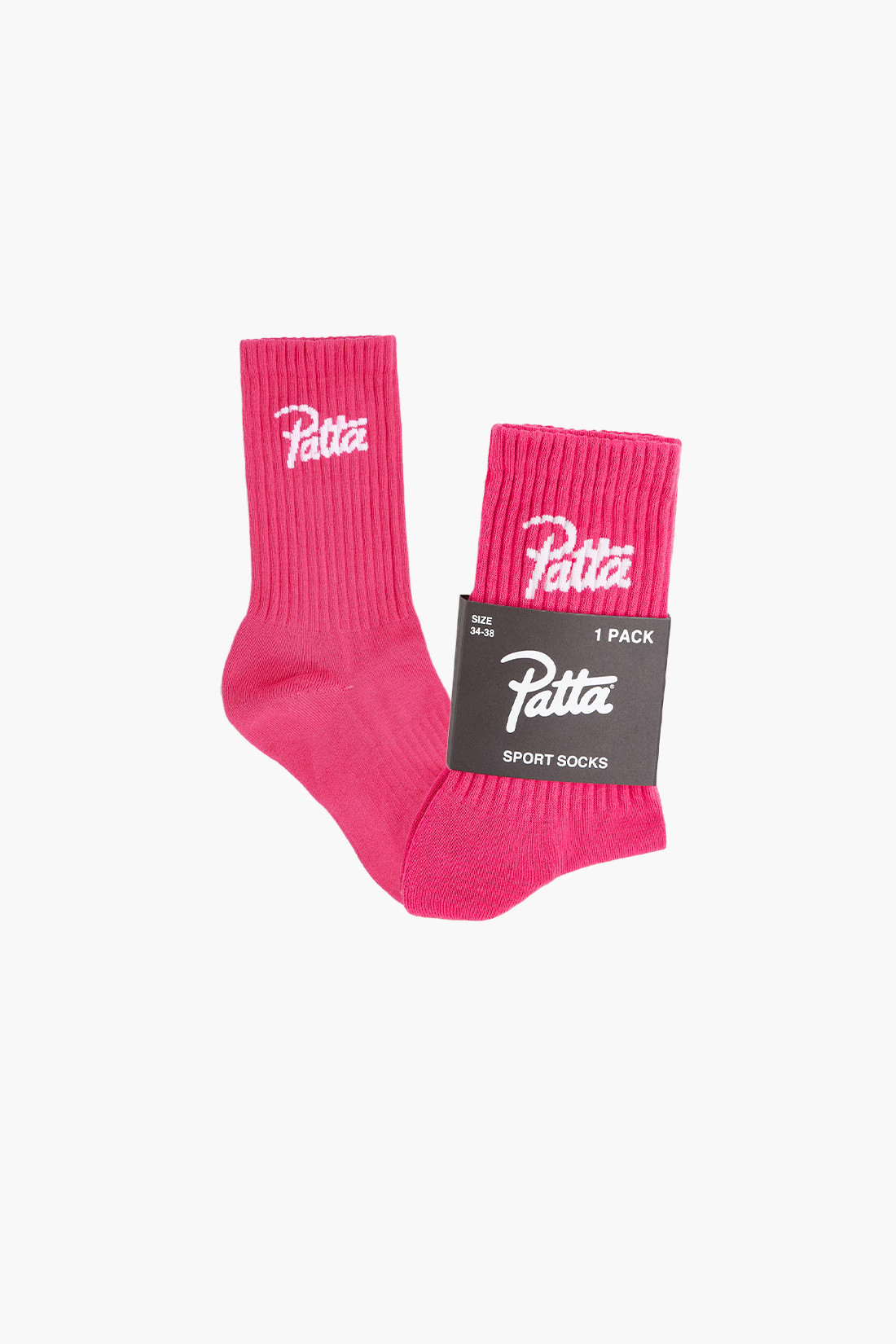 Patta script logo sport socks Fuchsia red