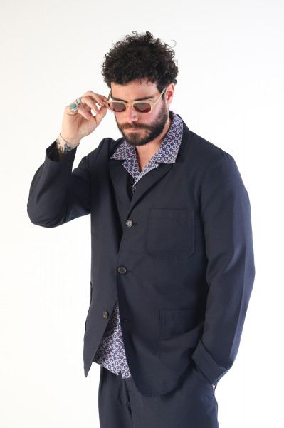 Universal works Three button jacket tropical Navy - GRADUATE STORE