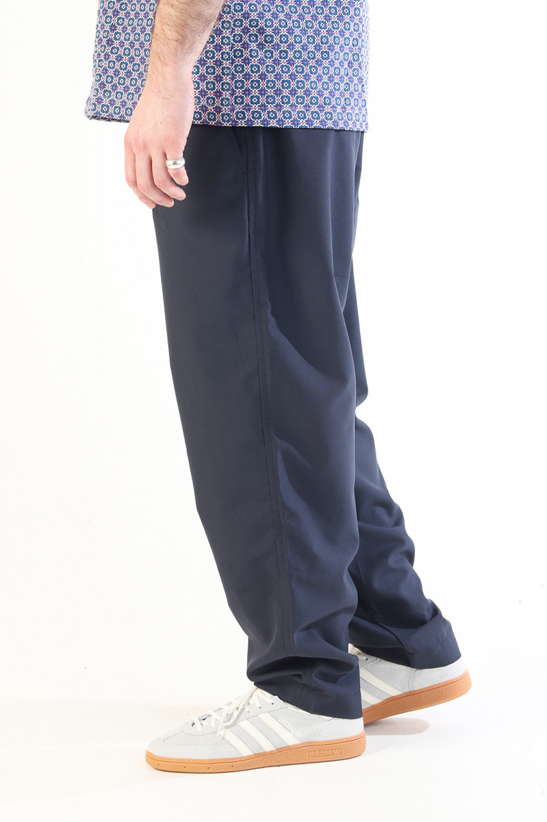 Pleated track pant tropical Navy