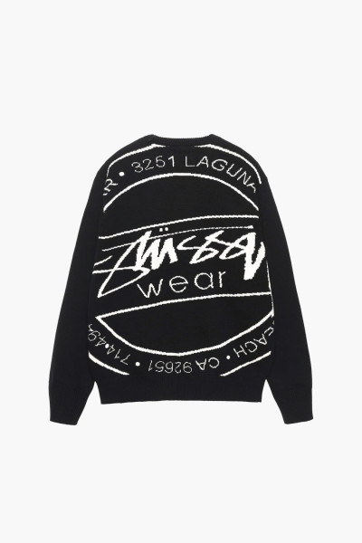 Stussy Laguna icon sweater Black - GRADUATE STORE