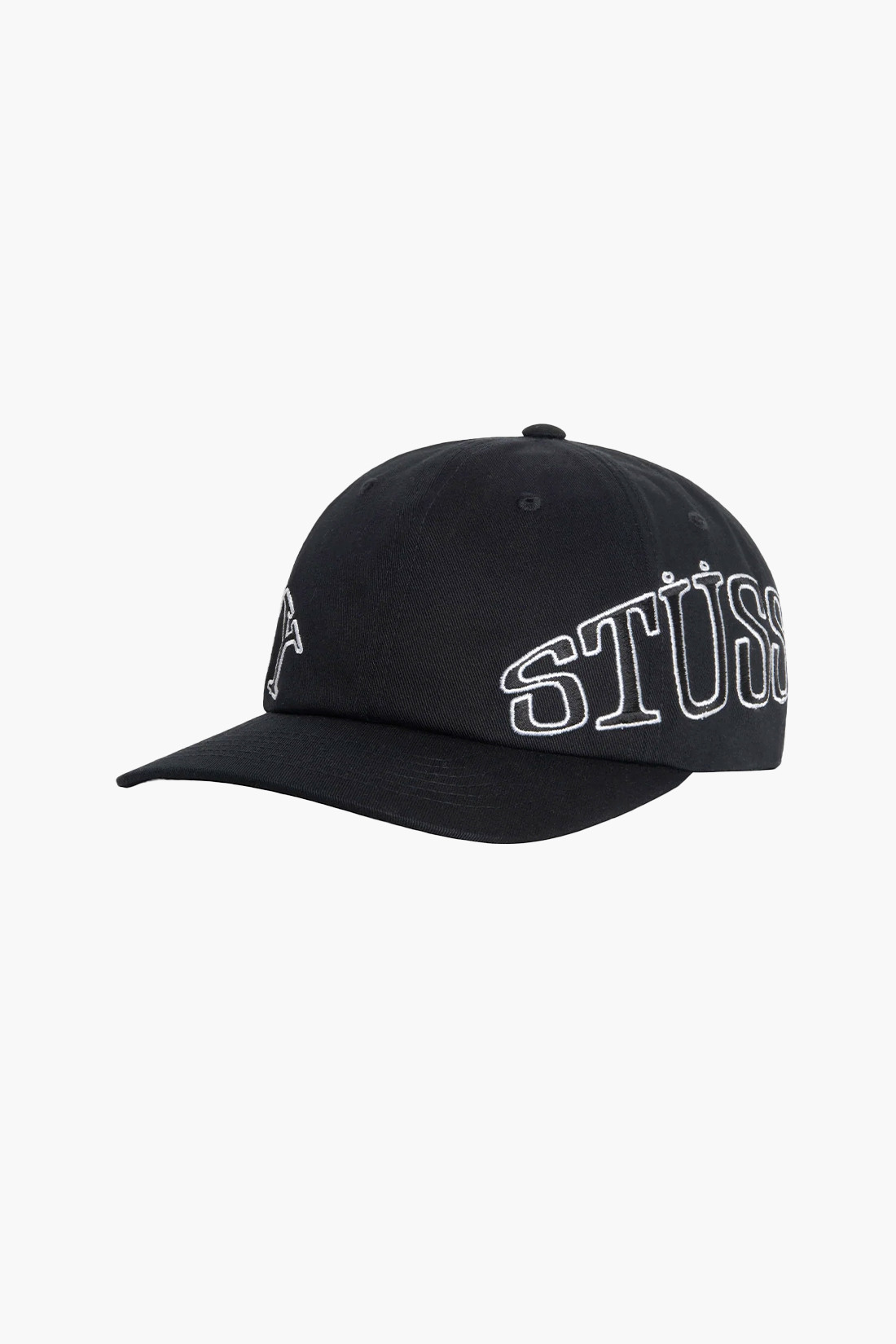 Stussy Arc low pro strapback cap Black - GRADUATE STORE