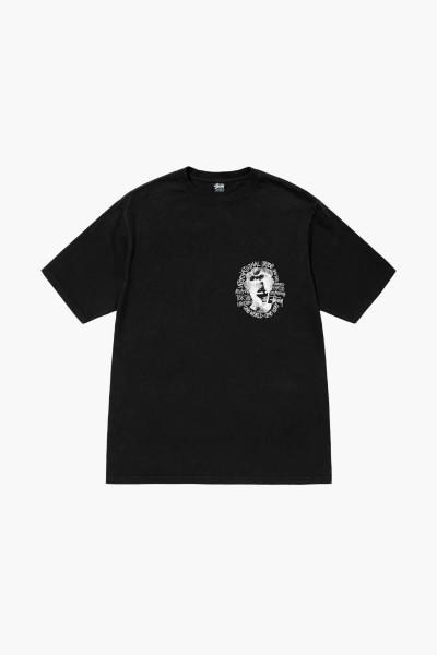 Stussy Camelot pig. dyed tee Black - GRADUATE STORE