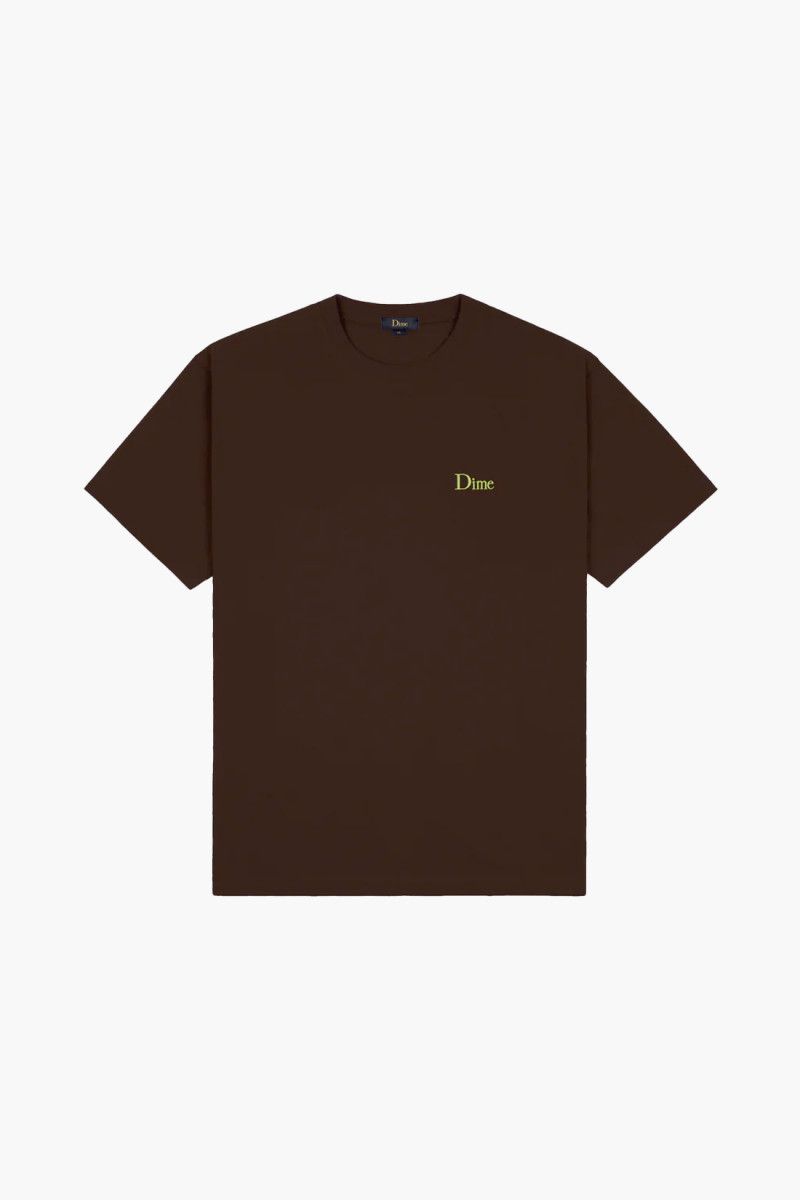 Classic small logo t-shirt Deep brown