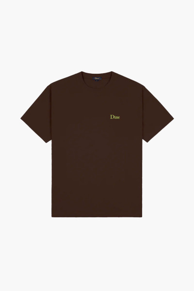 Dime Classic small logo t-shirt Deep brown - GRADUATE STORE
