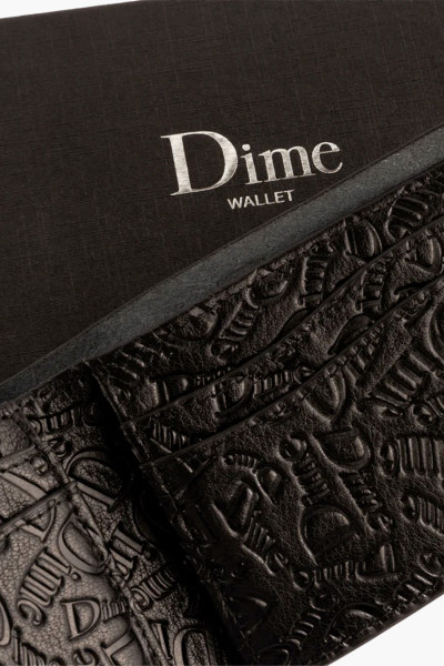 Dime Haha leather wallet Black - GRADUATE STORE