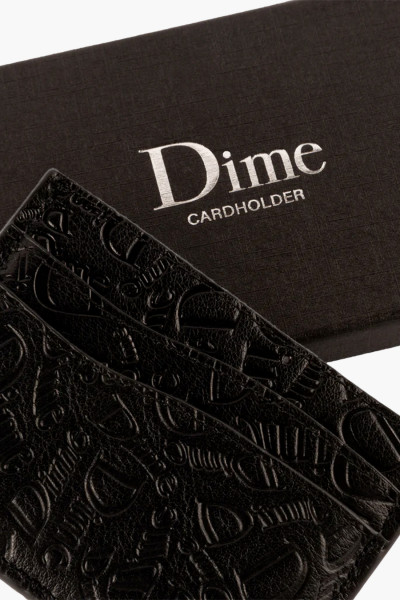 Dime Haha leather cardholder Black - GRADUATE STORE