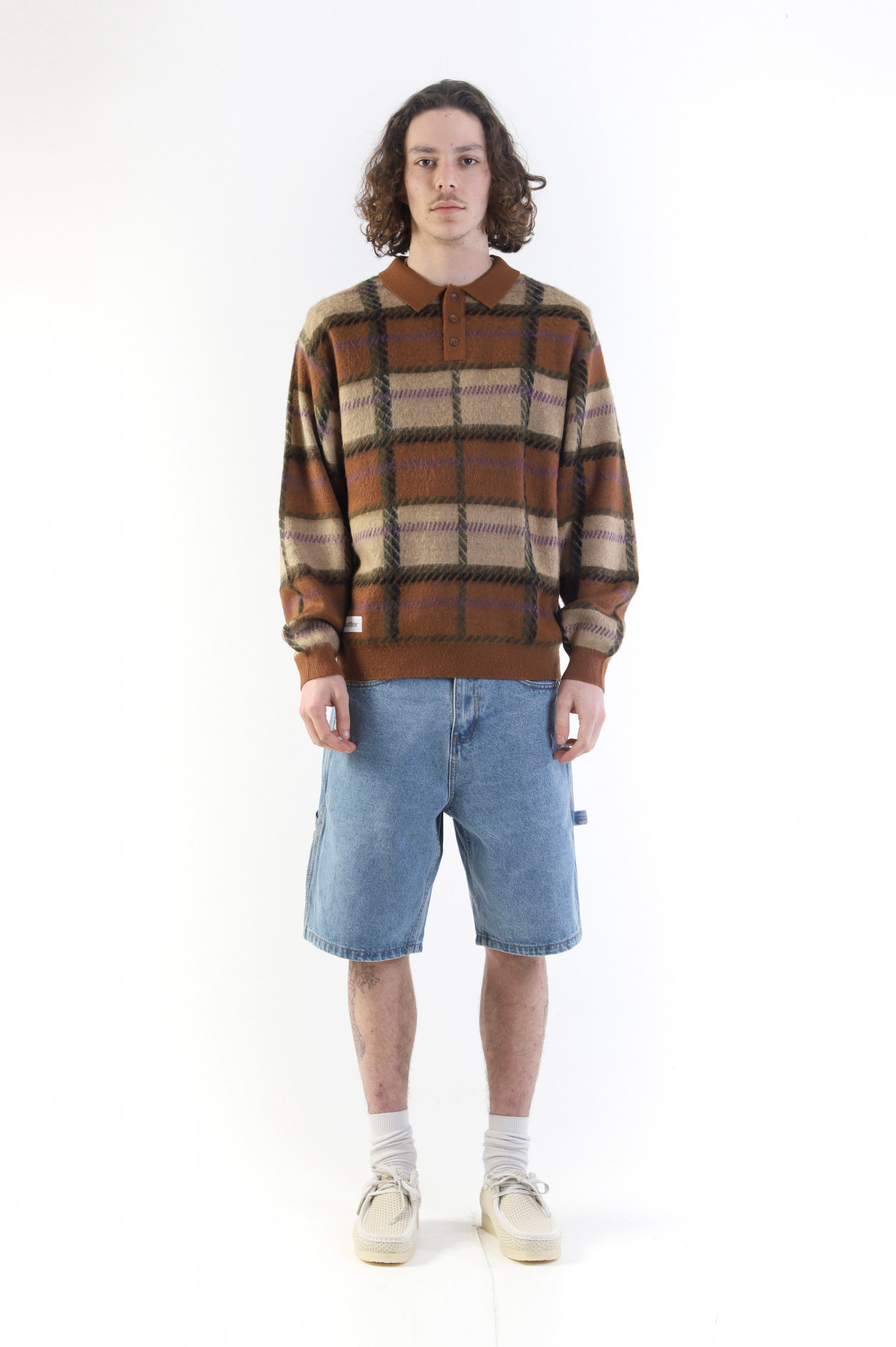 Ivy button up knit sweater Brown/tan