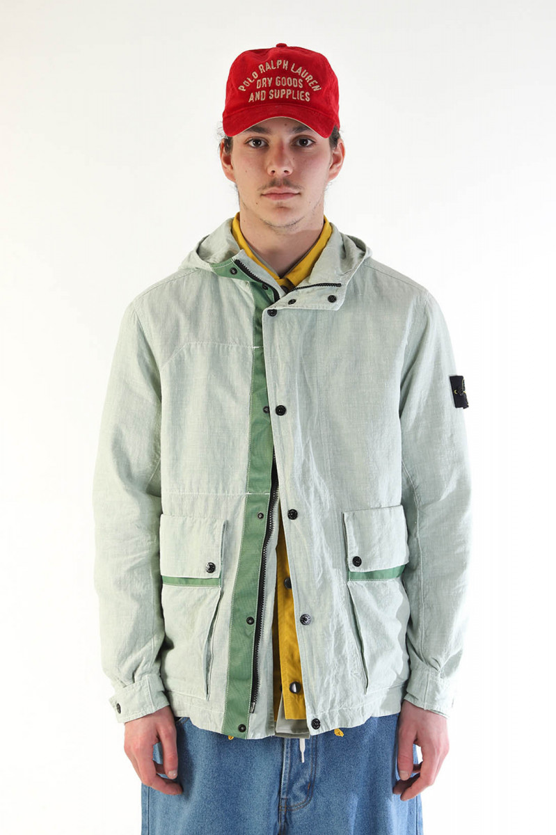 42230 tela lino jacket v0052 Verde chiaro