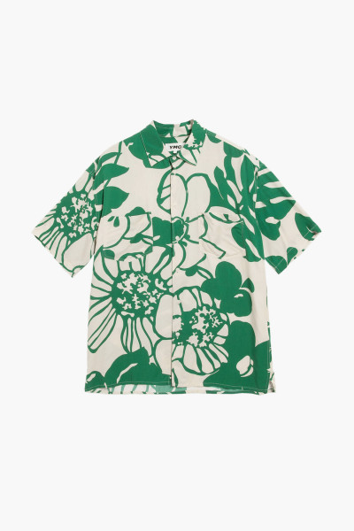 Mitchum shirt Ecru/green