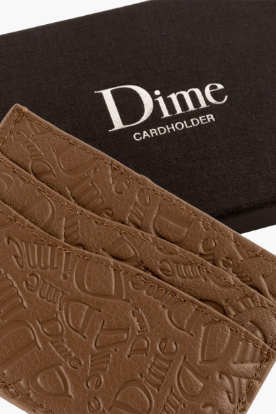 Dime Haha leather cardholder Walnut - GRADUATE STORE